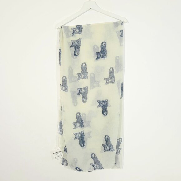 Sheer Cat Novelty Print Scarf - Picture 2 of 6